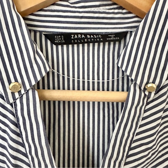 Zara Striped Blue Top - Picture 9 of 9